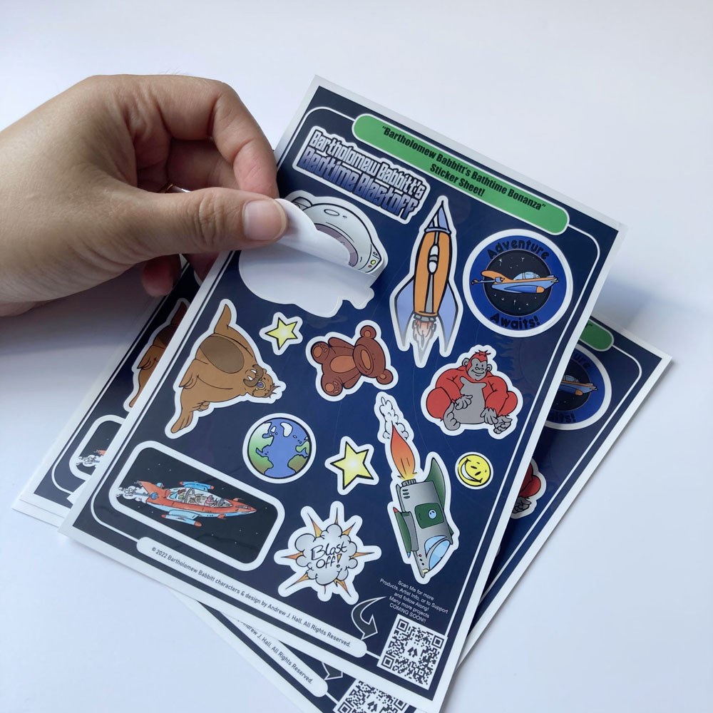 การพิมพ์สติ๊กเกอร์เด็กพร้อมหนังสือ