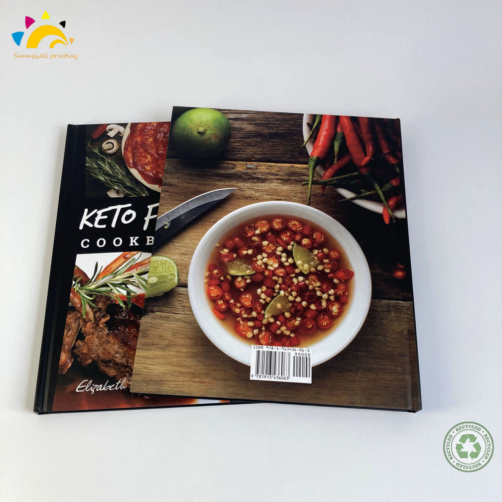 หนังสือสูตรปกแข็งการพิมพ์หนังสือทำอาหาร